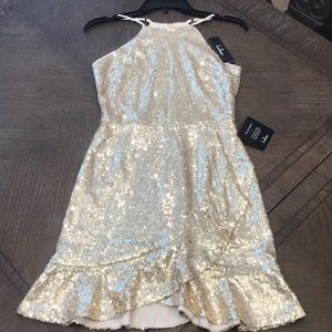 Gold Sequin Dress
